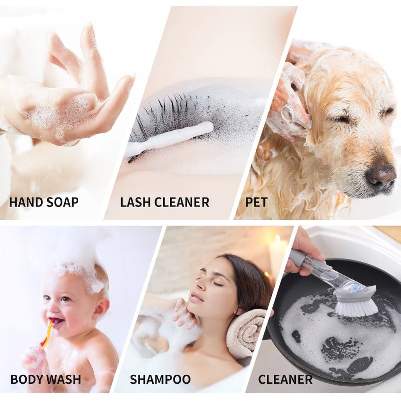 LONGWAY 1 oz Foam Soap Pump Bottle(15PCS) Mini Foam Bottle Dispenser for Refillable Travel Liquid Soap,Shampoo,Lash Cleanser,Hand Soap- BPA Free - Image 4